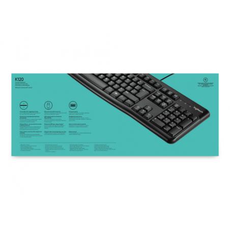 Logitech Keyboard K120 for Business teclado USB QWERTY Internacional de EE.UU. Negro - Imagen 3