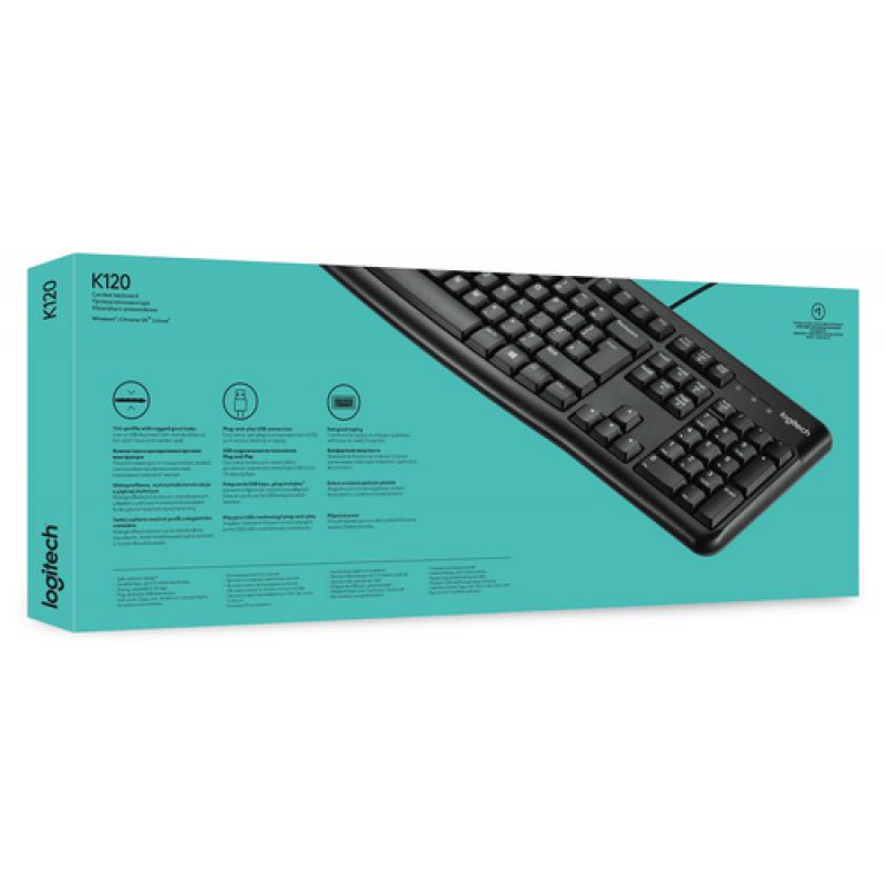 Logitech Keyboard K120 for Business teclado USB QWERTY Internacional de EE.UU. Negro - Imagen 5