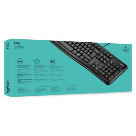 Logitech Keyboard K120 for Business teclado USB QWERTY Internacional de EE.UU. Negro - Imagen 5
