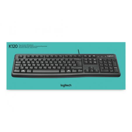 Logitech Keyboard K120 for Business teclado USB QWERTY Internacional de EE.UU. Negro - Imagen 7
