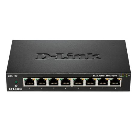 D-Link DGS-108 switch No administrado Negro - Imagen 1
