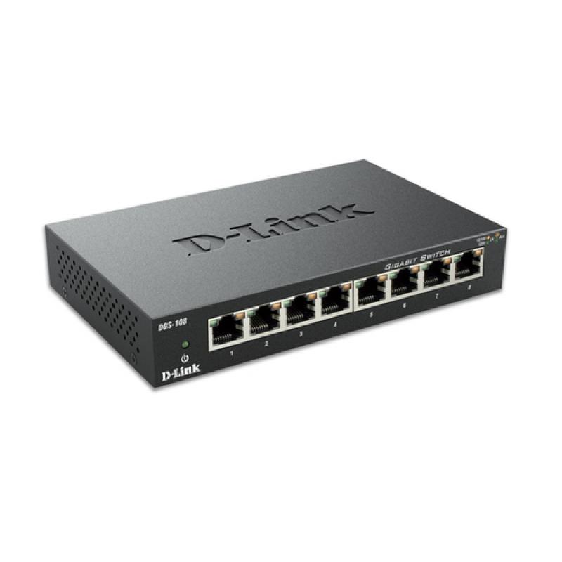 D-Link DGS-108 switch No administrado Negro - Imagen 3