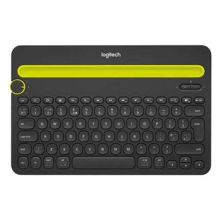 Logitech K480 Negro, Amarillo Bluetooth QWERTY Internacional de EE.UU. - Imagen 1