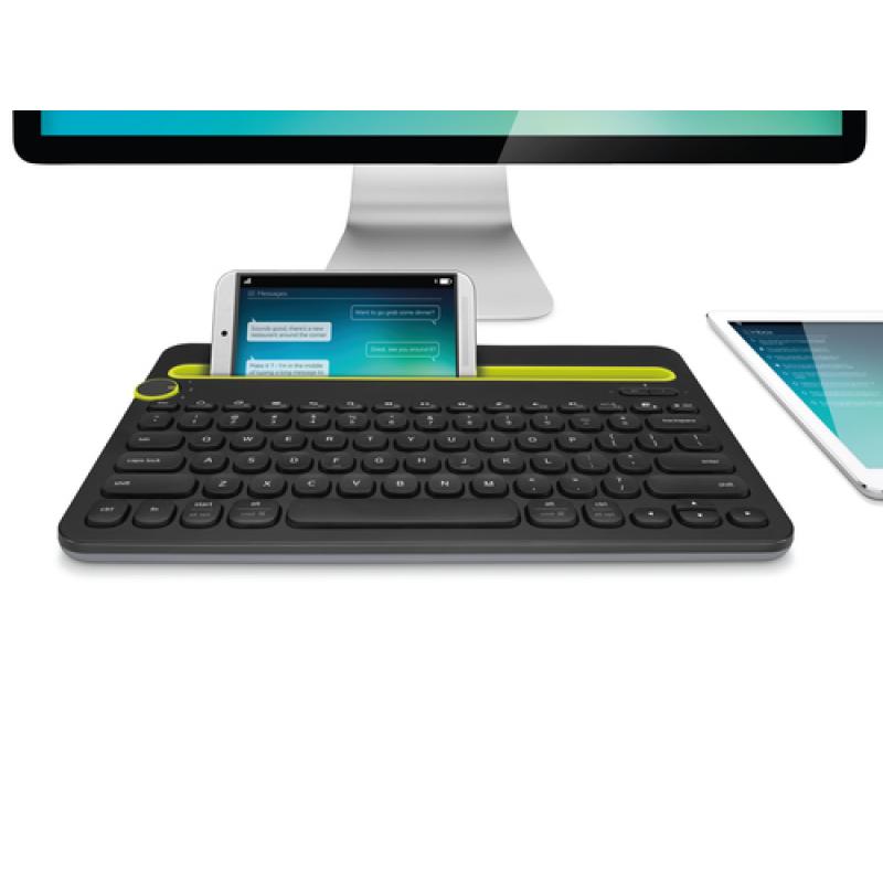 Logitech K480 Negro, Amarillo Bluetooth QWERTY Internacional de EE.UU. - Imagen 3