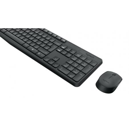 Logitech MK235 teclado RF inalámbrico QWERTZ Alemán Gris - Imagen 2