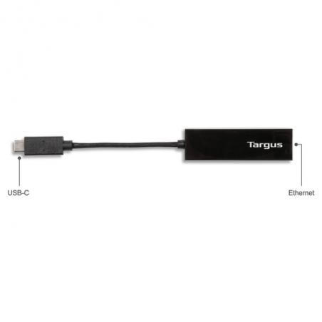 Targus ACA930EUZ cable gender changer USB C RJ-45 Negro - Imagen 4