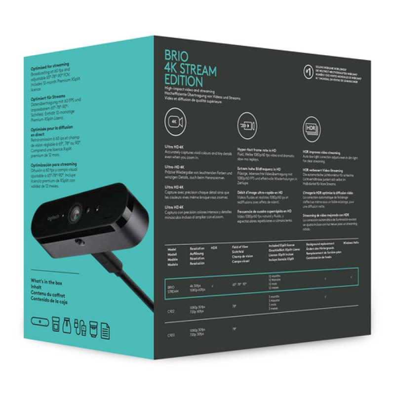 Logitech Brio Stream cámara web 4096 x 21060 Pixeles USB 3.2 Gen 1 (3.1 Gen 1) Negro - Imagen 13