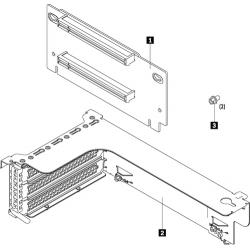 Lenovo ThinkSystem SR550/SR590/SR650 x16/x8 PCIe FH Riser 1 Kit Kit de montaje - Imagen 1