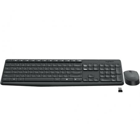 Logitech MK235 teclado RF inalámbrico Húngaro Negro - Imagen 1