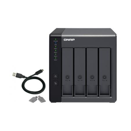 QNAP TR-004 unidad de disco multiple Negro - Imagen 1