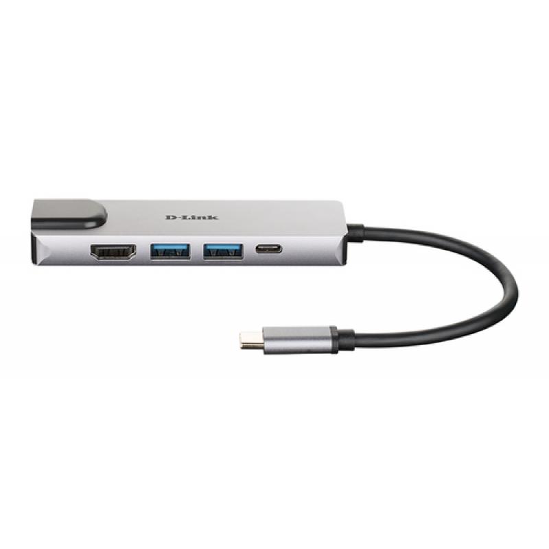 D-Link DUB-M520 base para portátil y replicador de puertos Alámbrico Thunderbolt 3 Aluminio, Negro - Imagen 2