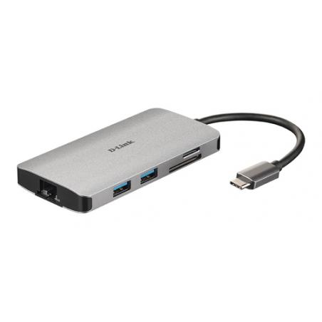 D-Link DUB-M810 base para portátil y replicador de puertos Alámbrico Thunderbolt 3 Plata - Imagen 1