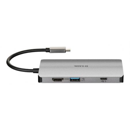 D-Link DUB-M810 base para portátil y replicador de puertos Alámbrico Thunderbolt 3 Plata - Imagen 4