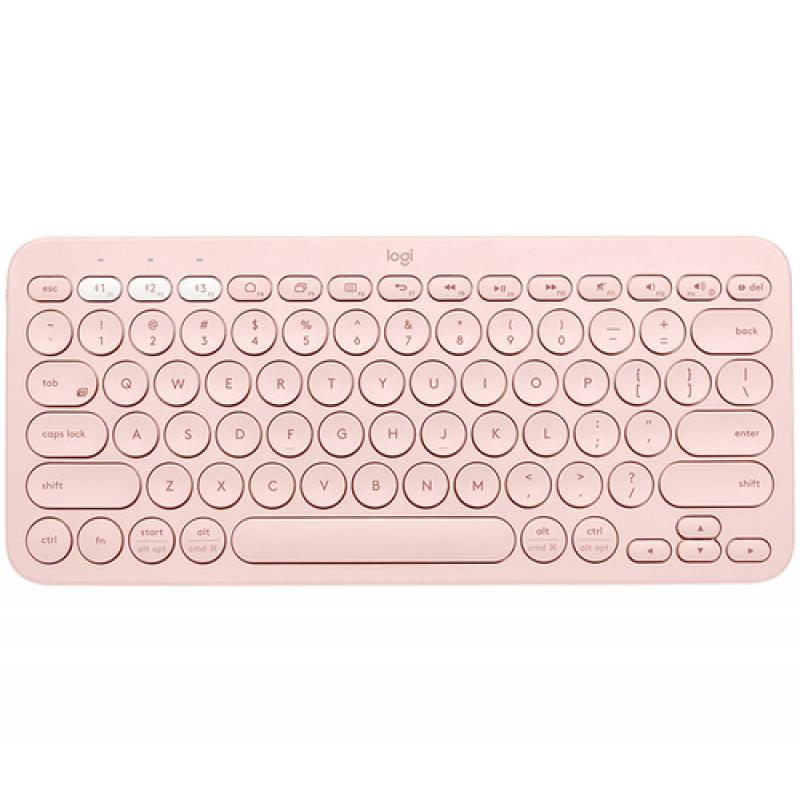 Logitech K380 teclado Bluetooth QZERTY Español Rosa - Imagen 1