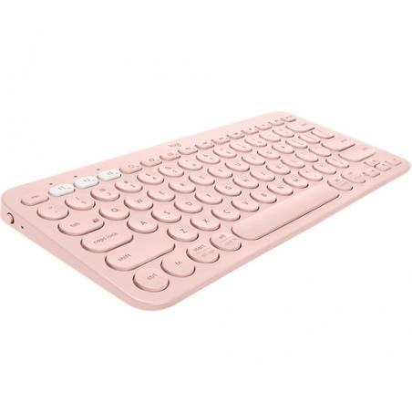 Logitech K380 teclado Bluetooth QZERTY Español Rosa - Imagen 2