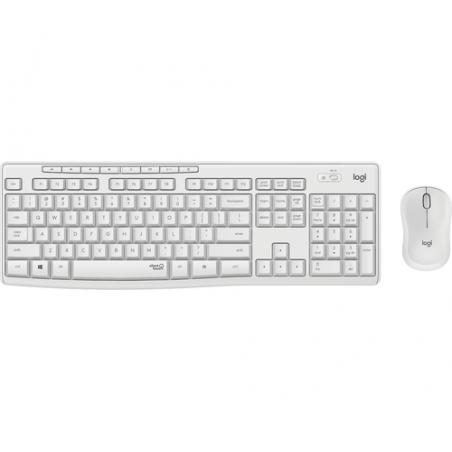 Logitech MK295 Silent Wireless Combo teclado RF inalámbrico QWERTY Pan Nordic Blanco - Imagen 1