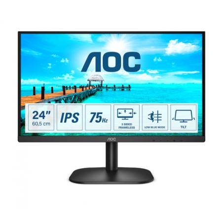 AOC Basic-line 24B2XDA LED display 60,5 cm (23.8") 1920 x 1080 Pixeles Full HD Negro - Imagen 1