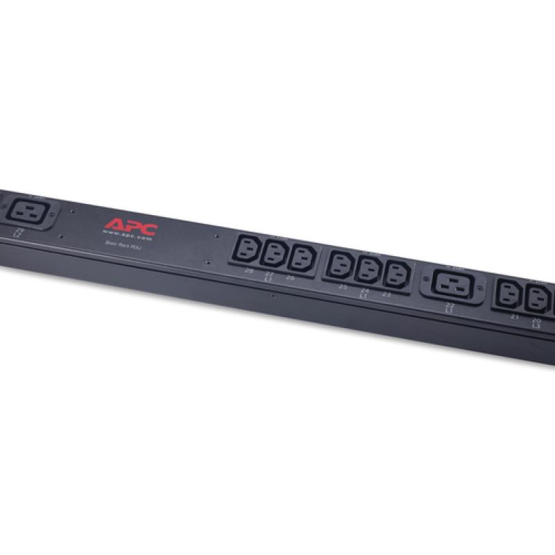 APC Rack PDU, Basic, Zero U, 11 kW, 230V, (36) C13 & (6) C19 unidad de distribución de energía (PDU) 0U Negro 42 salidas AC - Im