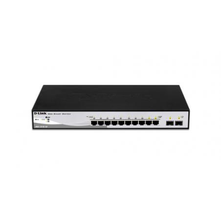 D-Link DGS-1210-10 switch Gestionado L2 Gigabit Ethernet (10/100/1000) Negro, Gris 1U - Imagen 1