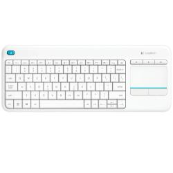 Logitech K400 Plus teclado RF inalámbrico QWERTY Blanco - Imagen 1