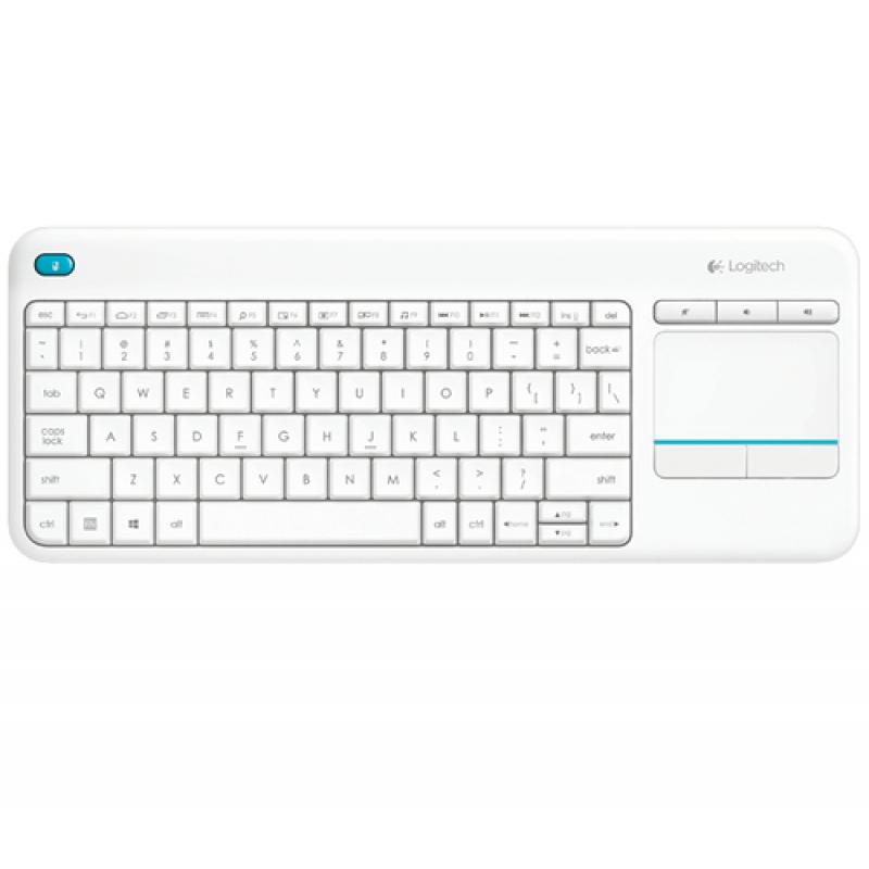 Logitech K400 Plus teclado RF inalámbrico QWERTY Blanco - Imagen 1