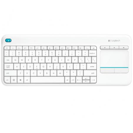 Logitech K400 Plus teclado RF inalámbrico QWERTY Blanco - Imagen 1