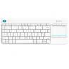 Logitech K400 Plus teclado RF inalámbrico QWERTY Blanco - Imagen 1