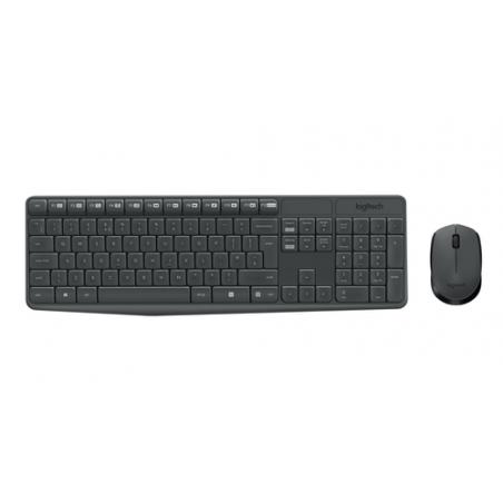 Logitech MK235 teclado RF inalámbrico QWERTZ Suizo Negro - Imagen 1