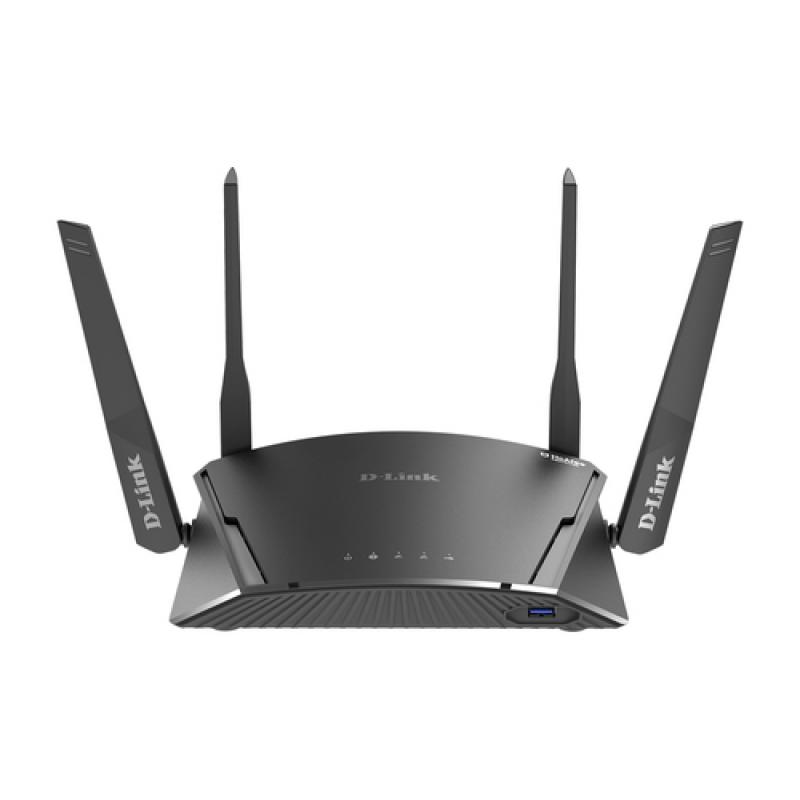 D-Link DIR-1960 router inalámbrico Doble banda (2,4 GHz / 5 GHz) Gigabit Ethernet Negro - Imagen 1