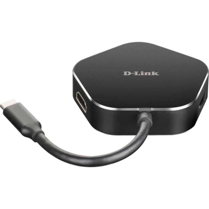 D-Link DUB-M420 base para portátil y replicador de puertos Alámbrico Thunderbolt 3 Negro, Plata - Imagen 1