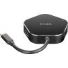 D-Link DUB-M420 base para portátil y replicador de puertos Alámbrico Thunderbolt 3 Negro, Plata - Imagen 1