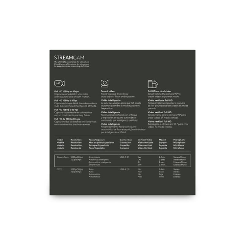 Logitech StreamCam cámara web 1920 x 1080 Pixeles USB 3.2 Gen 1 (3.1 Gen 1) Blanco - Imagen 21