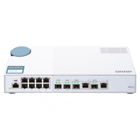 QNAP QSW-M408-2C switch Gestionado L2 10G Ethernet (100/1000/10000) Blanco - Imagen 2