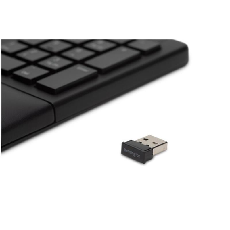 Kensington ProFit Ergo Wrlss teclado RF inalámbrica + USB QWERTY Español Negro - Imagen 4
