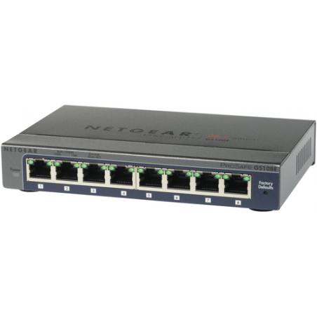 Netgear GS108E Gigabit Ethernet (10/100/1000) Negro - Imagen 3