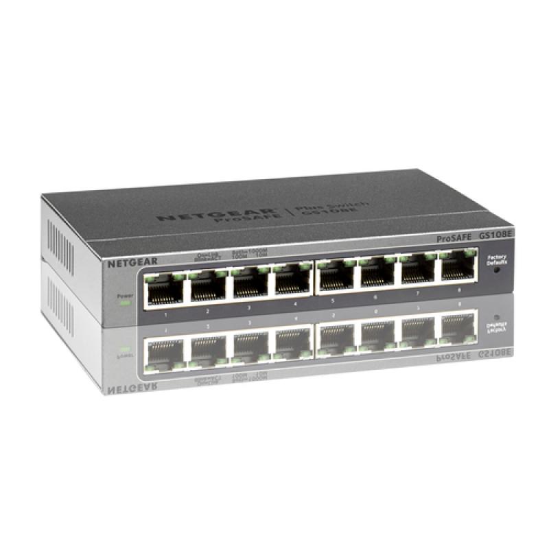 Netgear GS108E Gigabit Ethernet (10/100/1000) Negro - Imagen 7