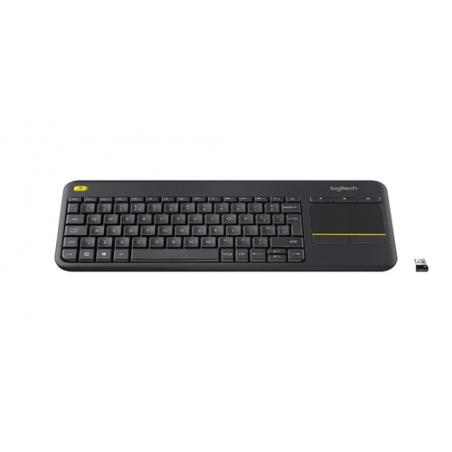 Logitech K400 Plus teclado RF inalámbrico QWERTZ Suizo Negro - Imagen 1