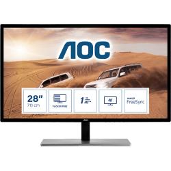 AOC Value-line U2879VF pantalla para PC 71,1 cm (28") 3840 x 2160 Pixeles 4K Ultra HD LCD Negro, Plata - Imagen 1