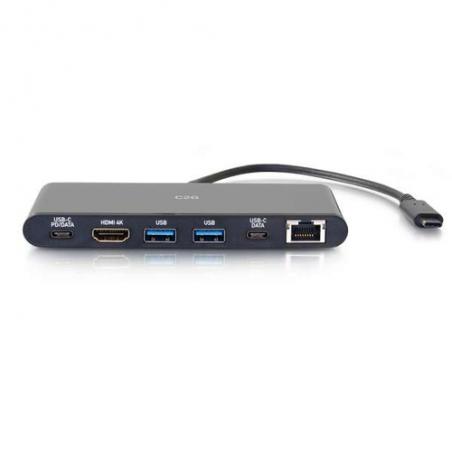 C2G Estación de conexión USB-C con HDMI 4K, Ethernet, USB y alimentación - Imagen 2