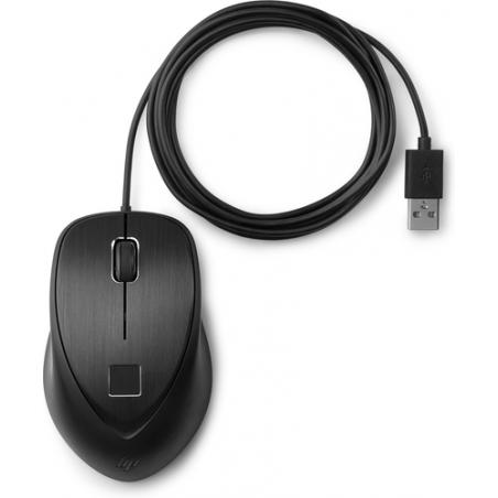 HP USB Fingerprint Mouse ratón USB tipo A Ambidextro - Imagen 1