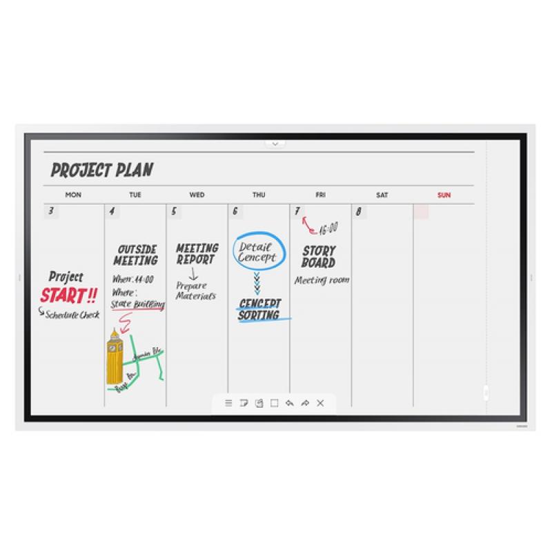 Samsung WM65R Pantalla plana para señalización digital 165,1 cm (65") LED 4K Ultra HD Blanco Pantalla táctil - Imagen 1