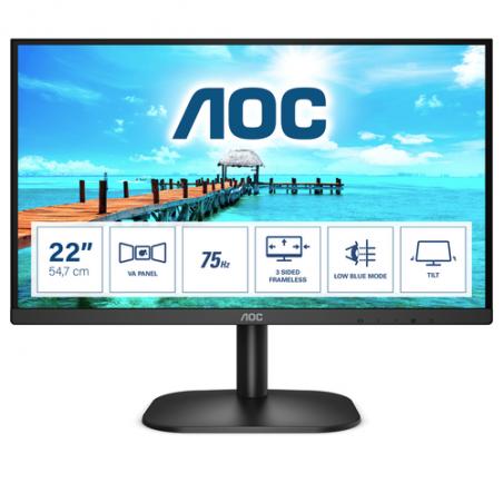AOC B2 22B2H/EU LED display 54,6 cm (21.5") 1920 x 1080 Pixeles Full HD Negro - Imagen 1