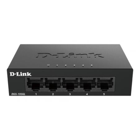 D-Link DGS-105GL/E switch No administrado Gigabit Ethernet (10/100/1000) Negro - Imagen 1