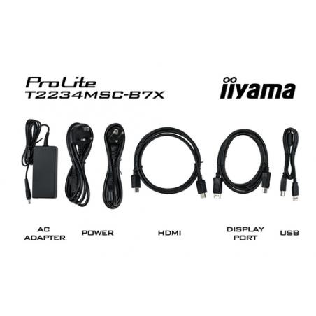 iiyama ProLite T2234MSC-B7X monitor pantalla táctil 54,6 cm (21.5") 1920 x 1080 Pixeles Multi-touch Negro - Imagen 2