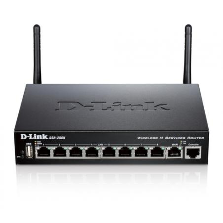 D-Link DSR-250N router inalámbrico Banda única (2,4 GHz) Gigabit Ethernet Negro - Imagen 1