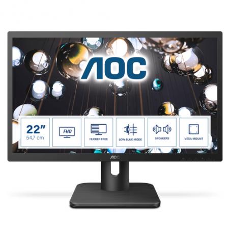 AOC E1 22E1D pantalla para PC 54,6 cm (21.5") 1920 x 1080 Pixeles Full HD LED Negro - Imagen 1