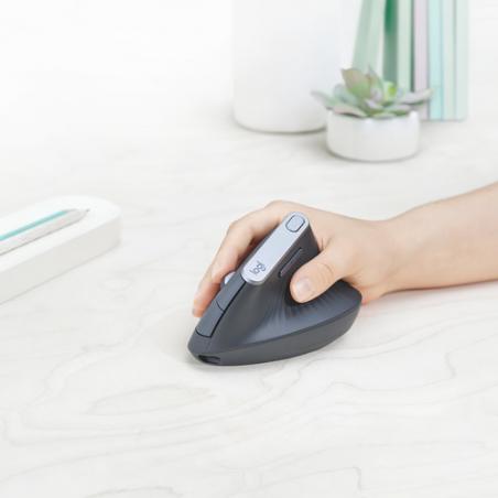 Logitech MX Vertical ratón mano derecha RF inalámbrica + Bluetooth Óptico 4000 DPI - Imagen 23