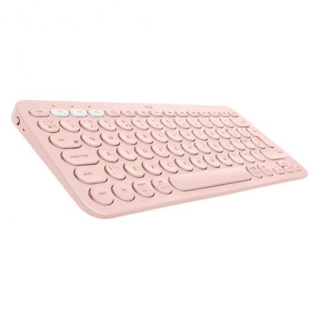Logitech K380 teclado Bluetooth AZERTY Francés Rosa - Imagen 1