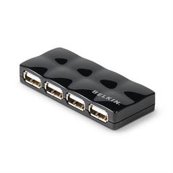 Belkin 4-Port USB 2.0 480 Mbit/s Negro - Imagen 1