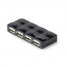 Belkin 4-Port USB 2.0 480 Mbit/s Negro - Imagen 2